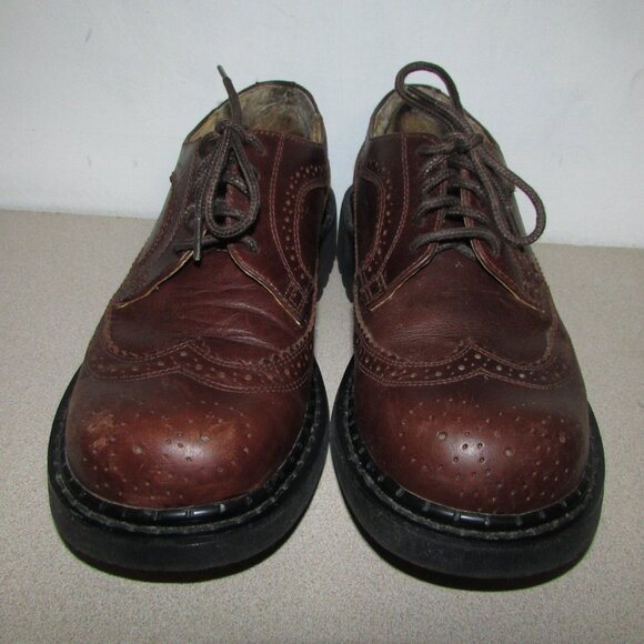 Rugged Terrain Brown Leather Lug Sole Shoes - Picture 7 of 13